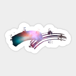 Paint brush stroke galaxy whoosh Sticker